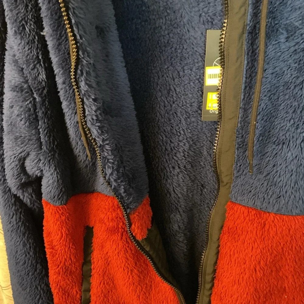 Men's Regular Fit Jacket - Original Use™ Dark Blue/red/black‎ Hooded Size XL